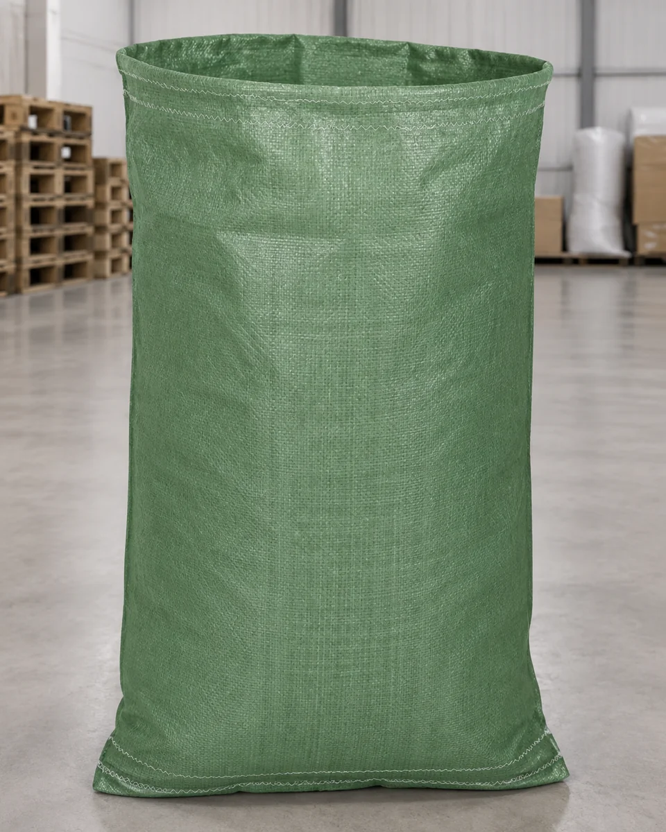 Saco tejido verde 3x1 pesado